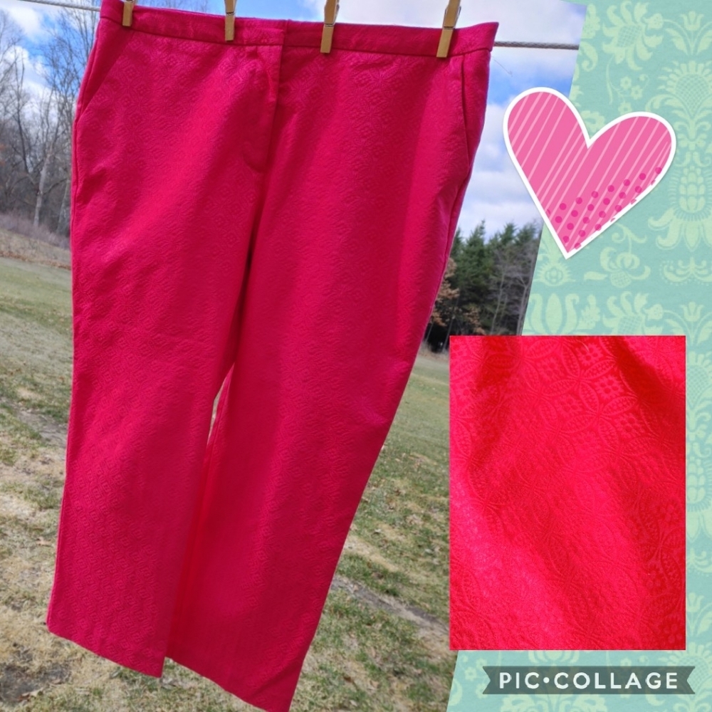 Pink dress capris floral print fabric cute 12